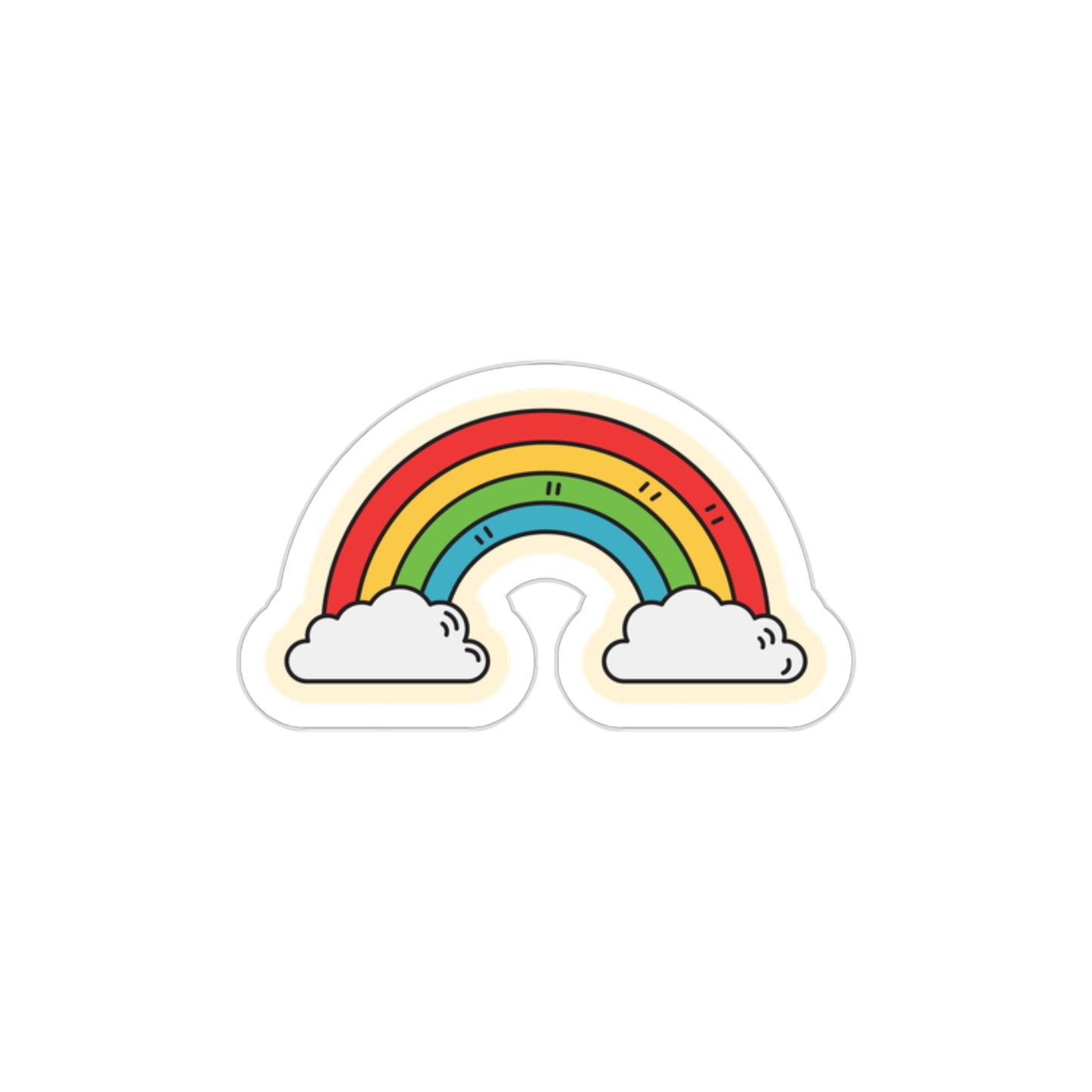 Rainbow Kiss-Cut Sticker