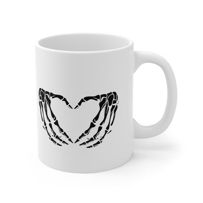 Skeleton Heart Ceramic Mug 11oz