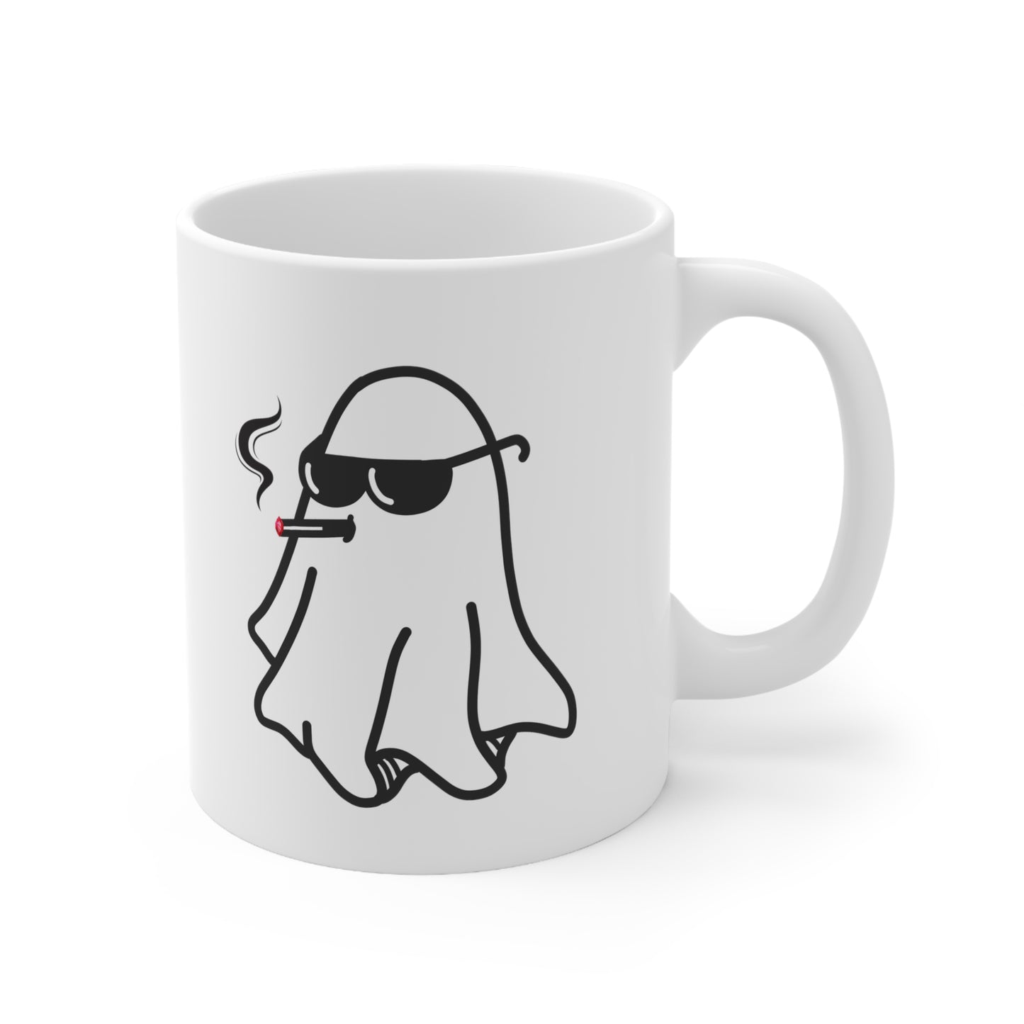 Smoking Ghost Ceramic Mug 11oz