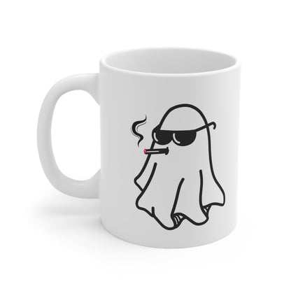 Smoking Ghost Ceramic Mug 11oz