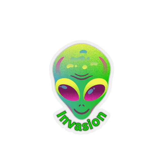 Alien Invasion Kiss-Cut Sticker