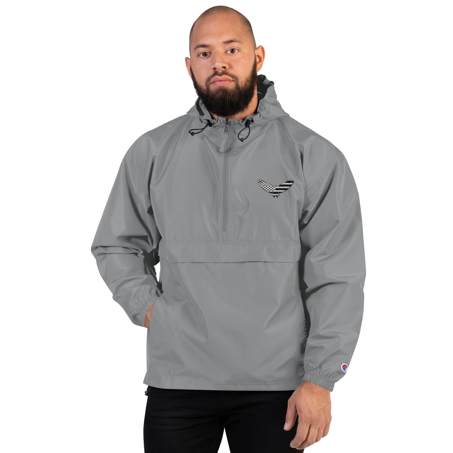 Eagle Embroidered Champion Packable Jacket